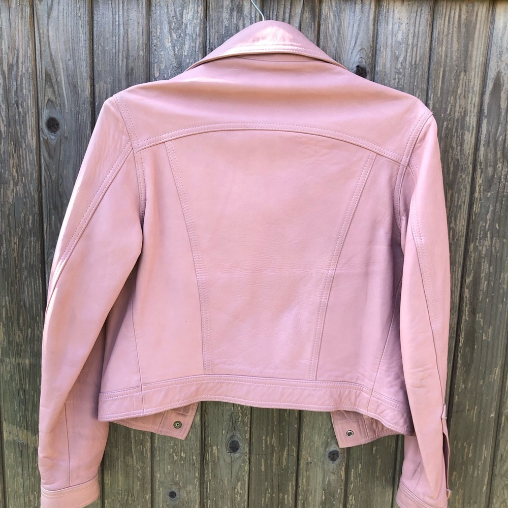 Baby pink leather jacket - Picture 10 of 13